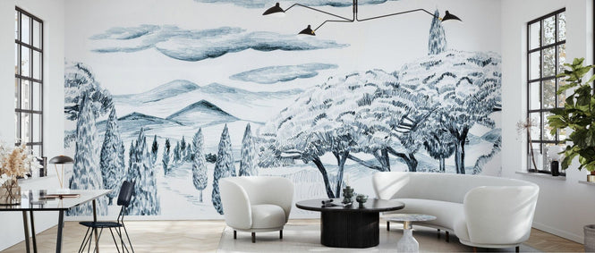 PHOTOWALL / Tropical Trees - Blue (e94813)