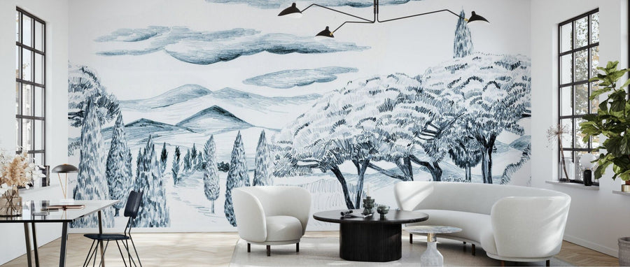 PHOTOWALL / Tropical Trees - Blue (e94813)