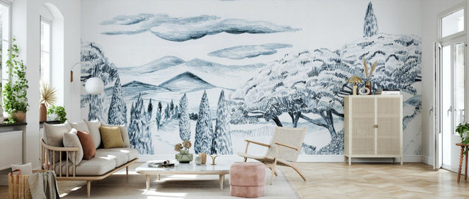 PHOTOWALL / Tropical Trees - Blue (e94813)
