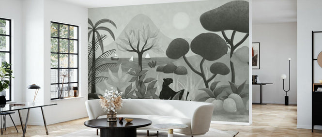 PHOTOWALL / Boats And Panther - Grey (e94817)