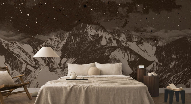 PHOTOWALL / Mountain Nightscape - Brown (e94820)