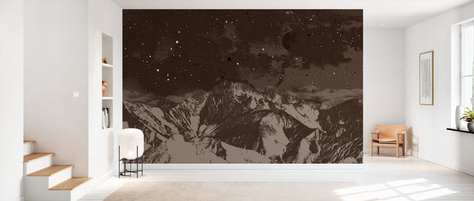 PHOTOWALL / Mountain Nightscape - Brown (e94820)