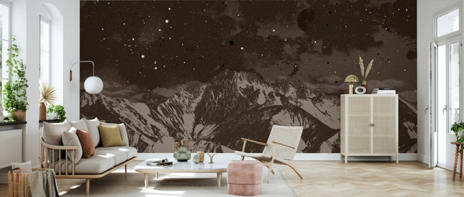 PHOTOWALL / Mountain Nightscape - Brown (e94820)