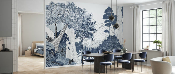 PHOTOWALL / Lush Forest Trees - Blue (e94821)