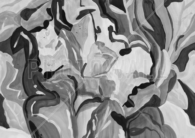 PHOTOWALL / Abstract Botanical Art - BW (e94829)