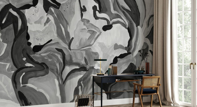 PHOTOWALL / Abstract Botanical Art - BW (e94829)