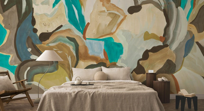 PHOTOWALL / Abstract Botanical Art - Multicolored II (e94830)