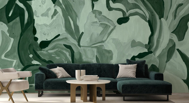 PHOTOWALL / Abstract Botanical Art - Green (e94831)