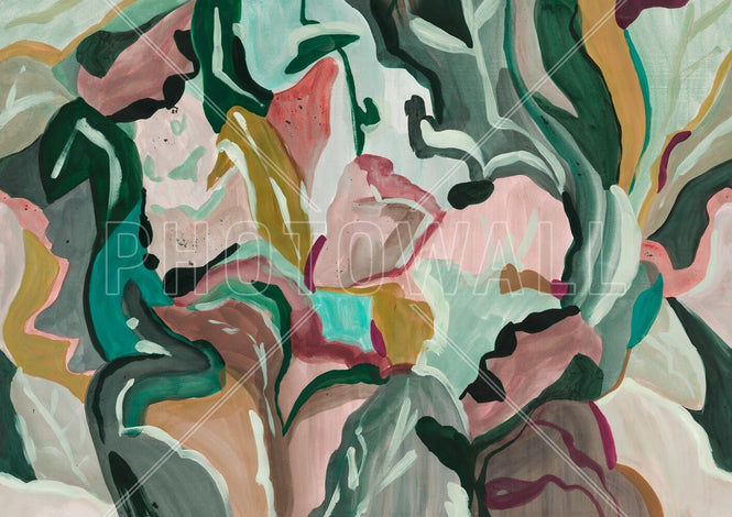 PHOTOWALL / Abstract Botanical Art - Multicolored III (e94832)