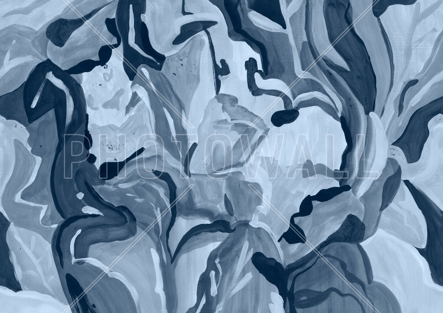 PHOTOWALL / Abstract Botanical Art - Blue (e94833) | 輸入