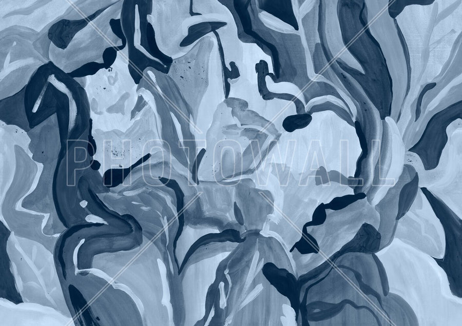 PHOTOWALL / Abstract Botanical Art - Blue (e94833)
