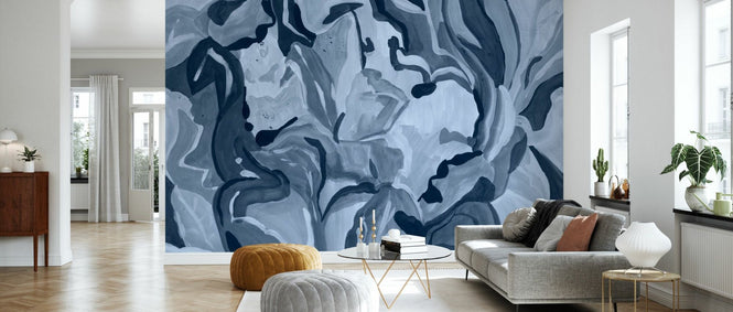 PHOTOWALL / Abstract Botanical Art - Blue (e94833)