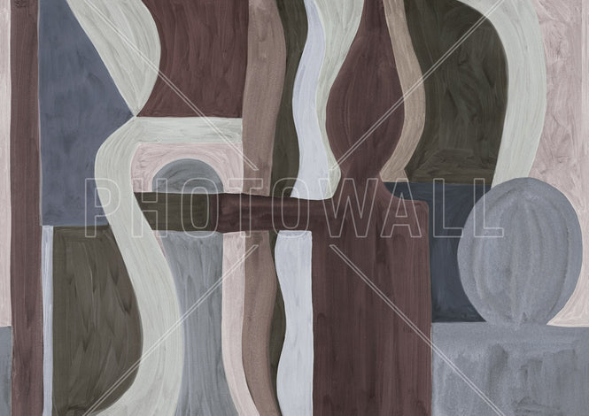PHOTOWALL / Geometric Modern Abstract - Brown (e94835)