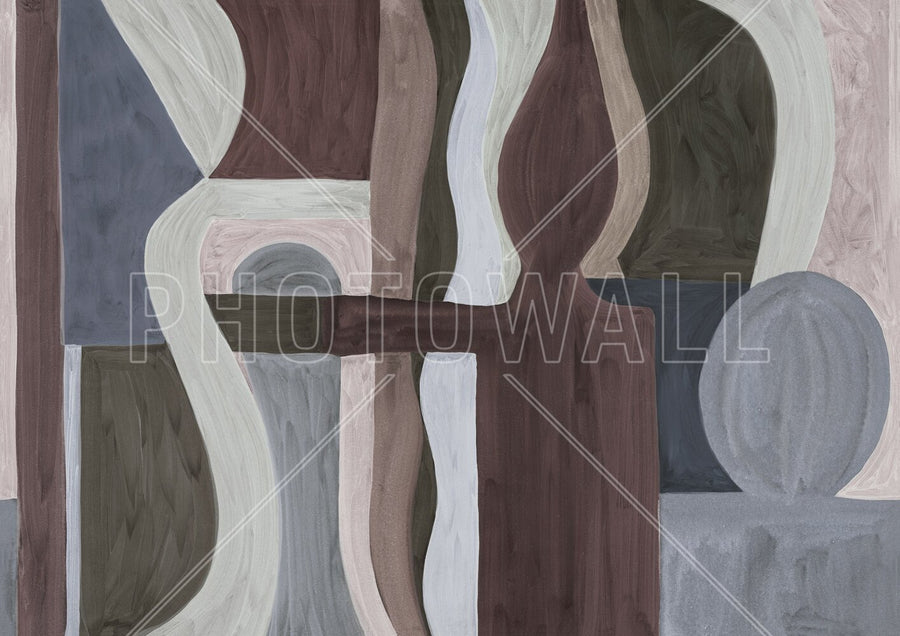 PHOTOWALL / Geometric Modern Abstract - Brown (e94835)