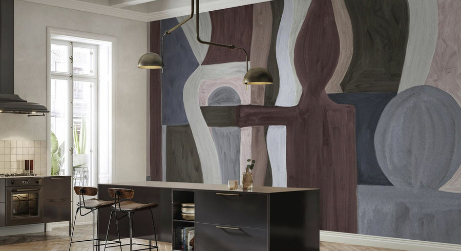 PHOTOWALL / Geometric Modern Abstract - Brown (e94835)