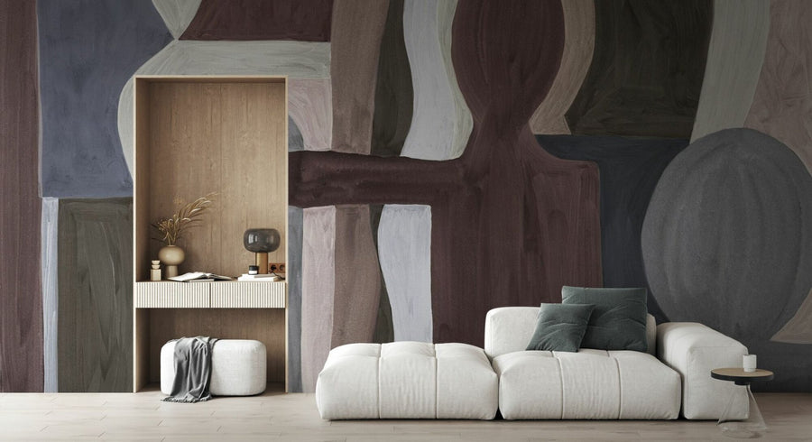 PHOTOWALL / Geometric Modern Abstract - Brown (e94835)
