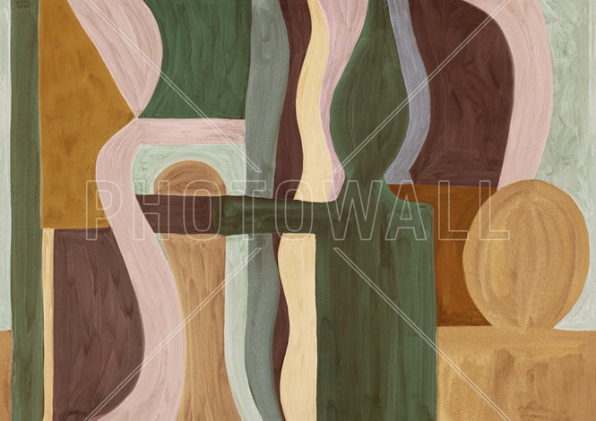 PHOTOWALL / Geometric Modern Abstract - Beige (e94837)