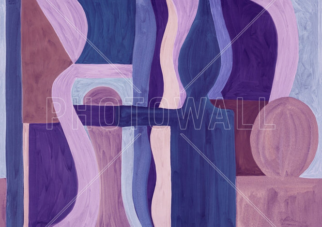 PHOTOWALL / Geometric Modern Abstract - Blue (e94838)