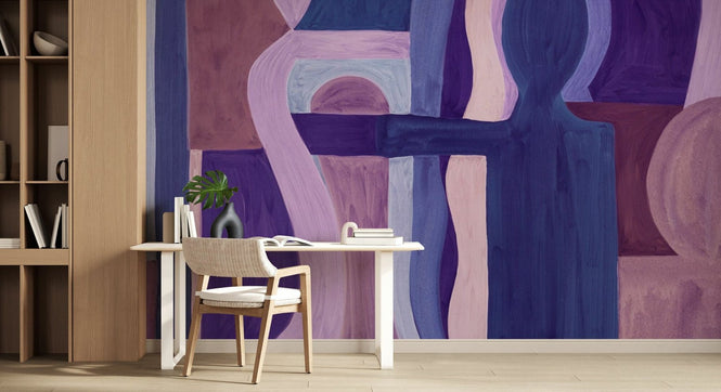 PHOTOWALL / Geometric Modern Abstract - Blue (e94838)