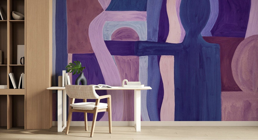 PHOTOWALL / Geometric Modern Abstract - Blue (e94838)