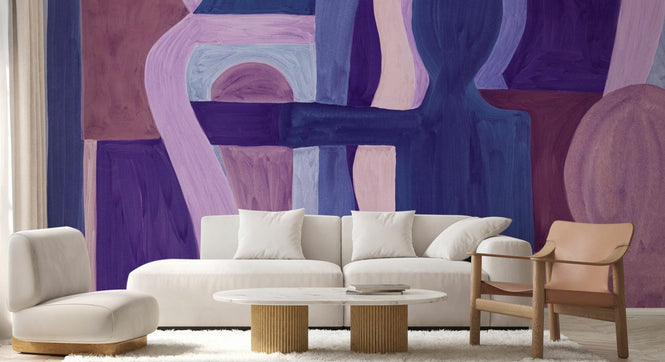 PHOTOWALL / Geometric Modern Abstract - Blue (e94838)