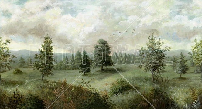 PHOTOWALL / Lush Plants and Trees Landscape - Green (e94843)