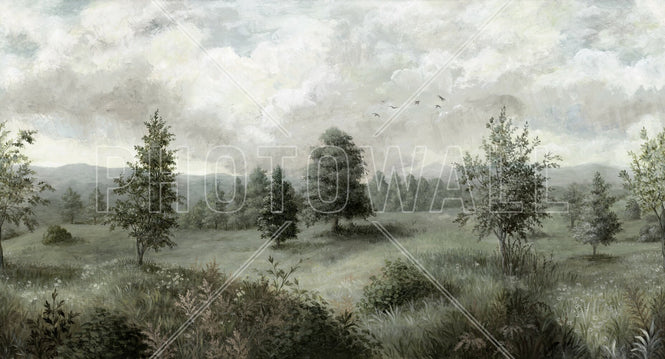 PHOTOWALL / Lush Plants and Trees Landscape - Light (e94844)