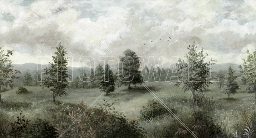 PHOTOWALL / Lush Plants and Trees Landscape - Light (e94844)