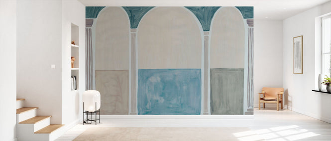 PHOTOWALL / Elegant Arc Pillars - Blue Green (e94872)