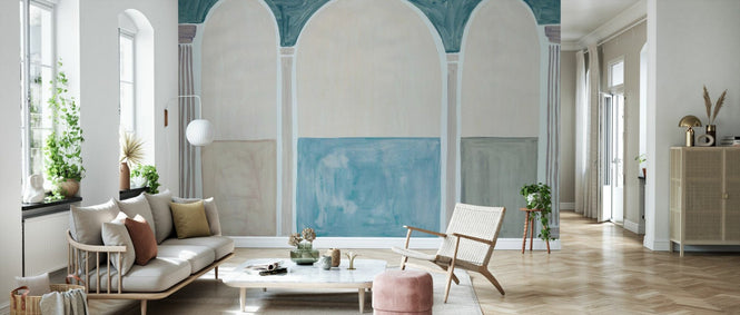 PHOTOWALL / Elegant Arc Pillars - Blue Green (e94872)