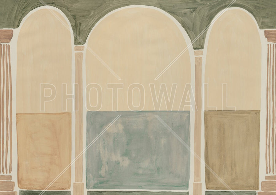 PHOTOWALL / Elegant Arc Pillars - Beige (e94873)