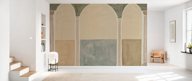 PHOTOWALL / Elegant Arc Pillars - Beige (e94873)