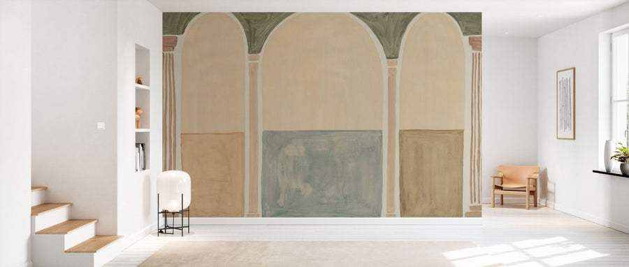 PHOTOWALL / Elegant Arc Pillars - Beige (e94873)