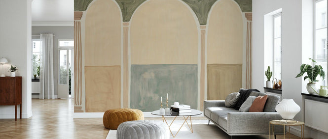 PHOTOWALL / Elegant Arc Pillars - Beige (e94873)