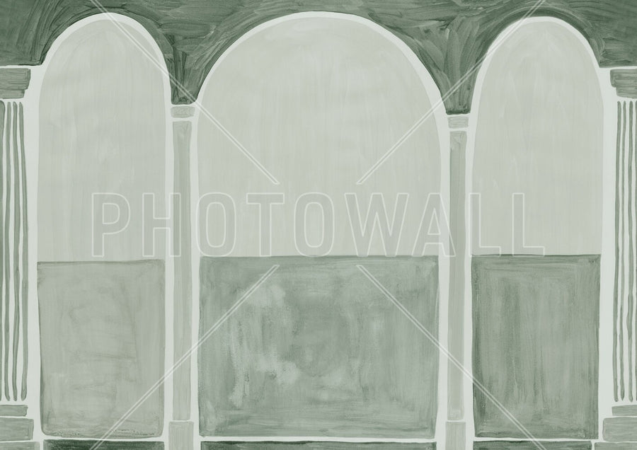PHOTOWALL / Elegant Arc Pillars - Green (e94874)