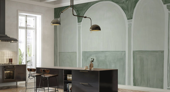 PHOTOWALL / Elegant Arc Pillars - Green (e94874)