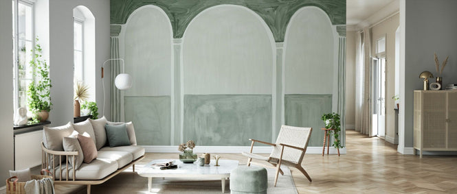 PHOTOWALL / Elegant Arc Pillars - Green (e94874)
