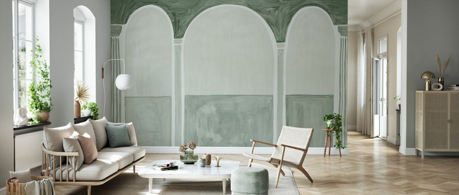 PHOTOWALL / Elegant Arc Pillars - Green (e94874)