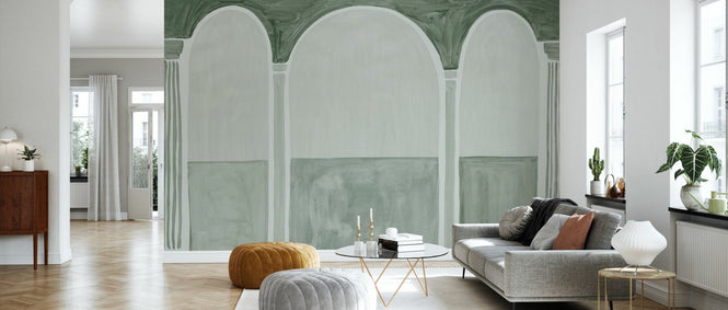 PHOTOWALL / Elegant Arc Pillars - Green (e94874)