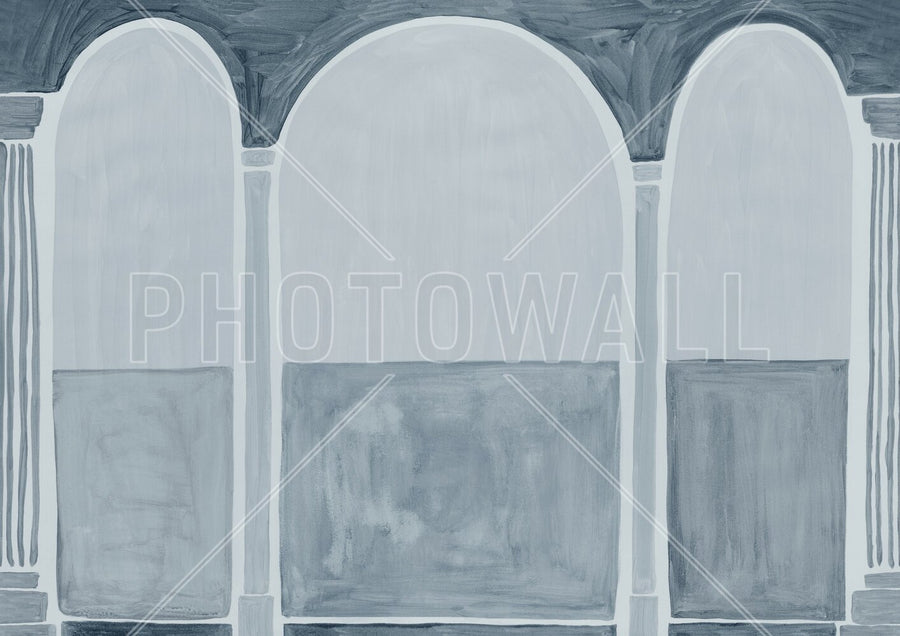 PHOTOWALL / Elegant Arc Pillars - Blue (e94875)