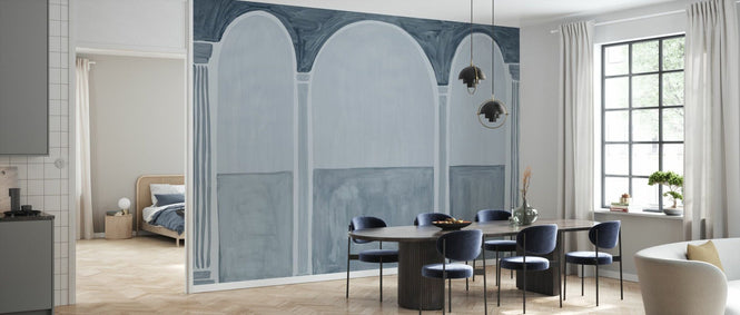 PHOTOWALL / Elegant Arc Pillars - Blue (e94875)