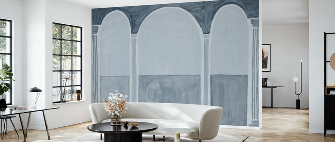 PHOTOWALL / Elegant Arc Pillars - Blue (e94875)