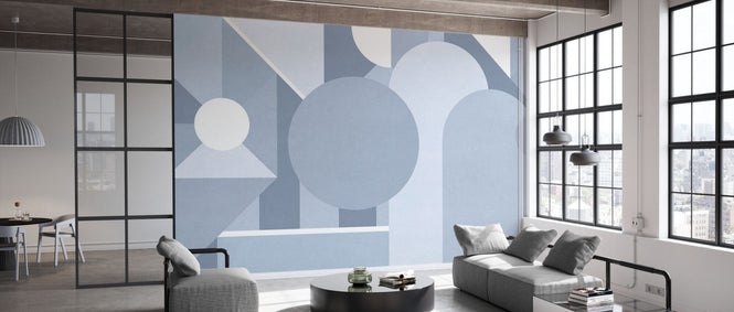 PHOTOWALL / Stylish Geometric Pattern - Light Blue (e94876)