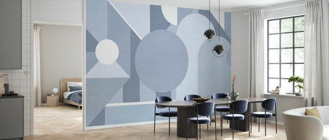 PHOTOWALL / Stylish Geometric Pattern - Light Blue (e94876)
