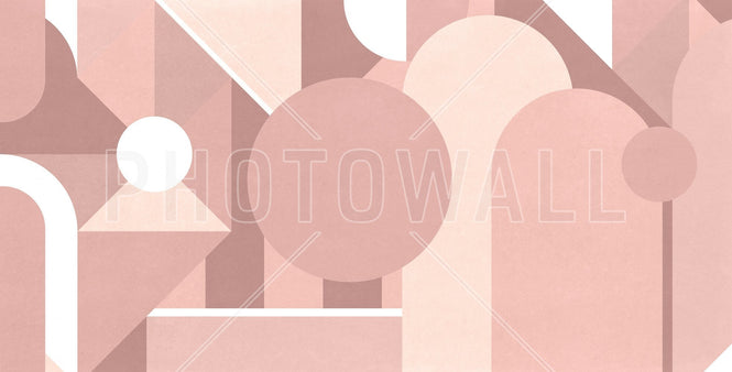 PHOTOWALL / Stylish Geometric Pattern - Pink (e94877)