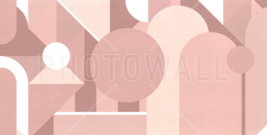 PHOTOWALL / Stylish Geometric Pattern - Pink (e94877)