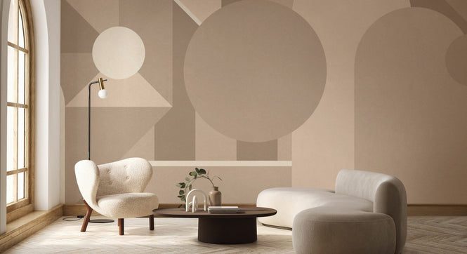 PHOTOWALL / Stylish Geometric Pattern - Beige (e94879)