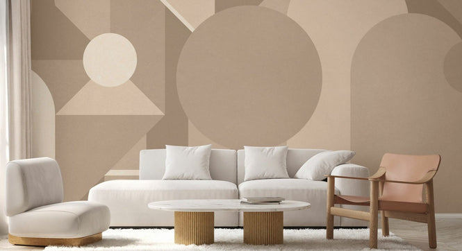 PHOTOWALL / Stylish Geometric Pattern - Beige (e94879)