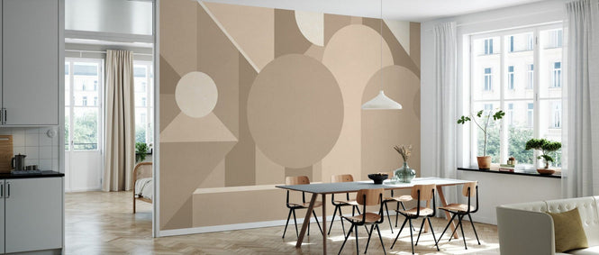 PHOTOWALL / Stylish Geometric Pattern - Beige (e94879)