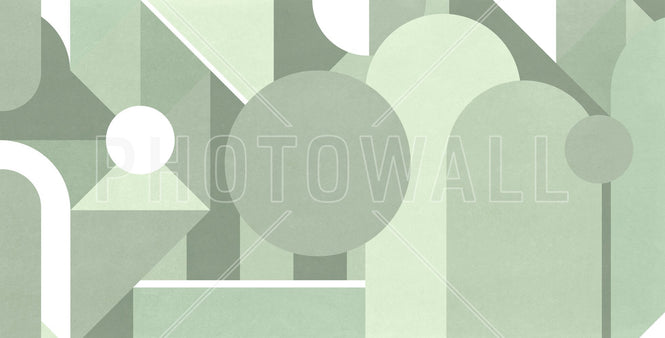 PHOTOWALL / Stylish Geometric Pattern - Mint Green (e94880)